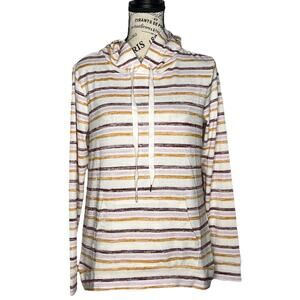 Market & Spruce (S) Striped Hooded Pullover Long Sleeve Sweatshirt - Stitch Fix